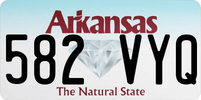 AR license plate 582VYQ