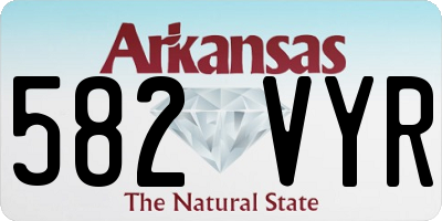 AR license plate 582VYR