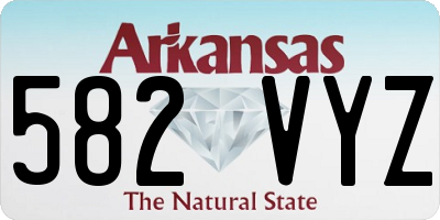 AR license plate 582VYZ