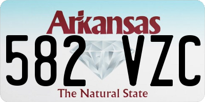AR license plate 582VZC