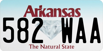 AR license plate 582WAA
