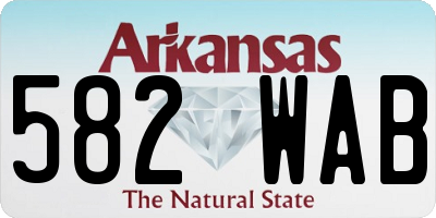 AR license plate 582WAB