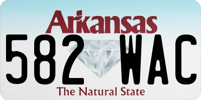 AR license plate 582WAC