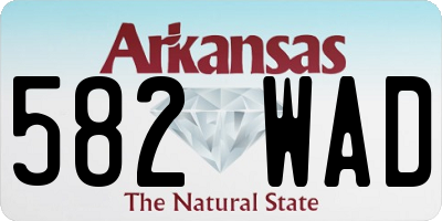 AR license plate 582WAD