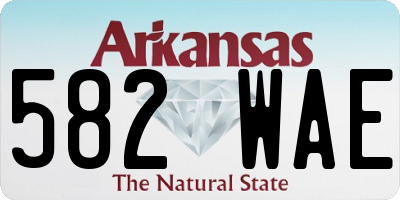 AR license plate 582WAE