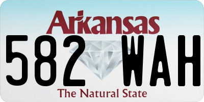 AR license plate 582WAH
