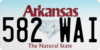 AR license plate 582WAI