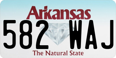 AR license plate 582WAJ