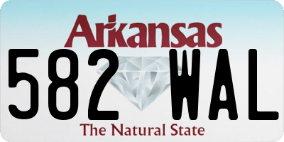 AR license plate 582WAL