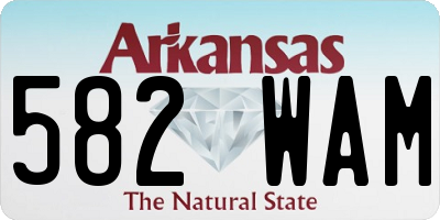 AR license plate 582WAM