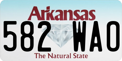 AR license plate 582WAO