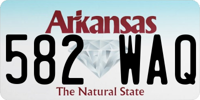 AR license plate 582WAQ