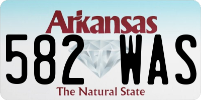 AR license plate 582WAS