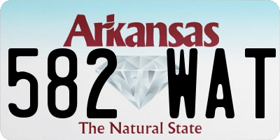 AR license plate 582WAT
