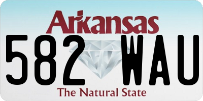 AR license plate 582WAU