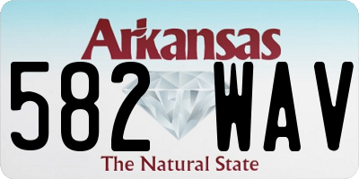 AR license plate 582WAV