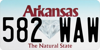 AR license plate 582WAW