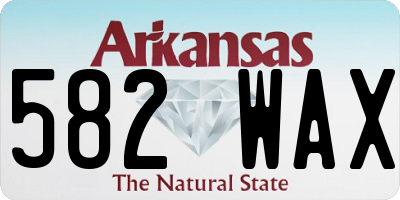 AR license plate 582WAX