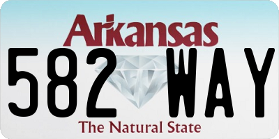 AR license plate 582WAY