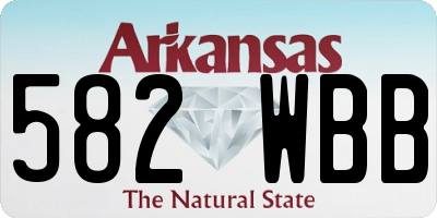 AR license plate 582WBB
