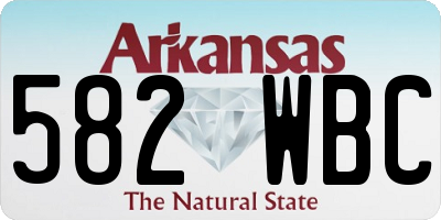 AR license plate 582WBC