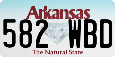 AR license plate 582WBD