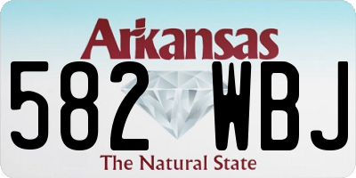 AR license plate 582WBJ