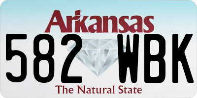 AR license plate 582WBK