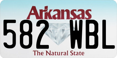 AR license plate 582WBL