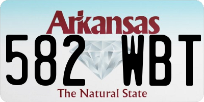 AR license plate 582WBT