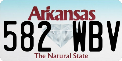 AR license plate 582WBV