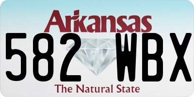 AR license plate 582WBX