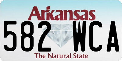 AR license plate 582WCA