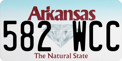 AR license plate 582WCC
