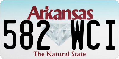 AR license plate 582WCI