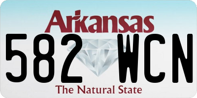 AR license plate 582WCN