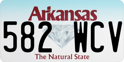 AR license plate 582WCV