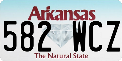 AR license plate 582WCZ