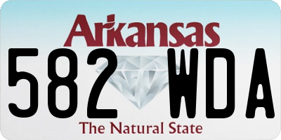 AR license plate 582WDA