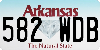 AR license plate 582WDB