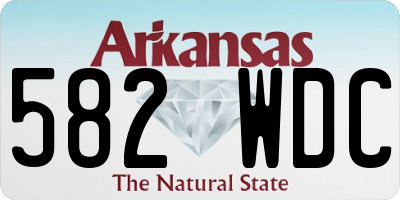 AR license plate 582WDC