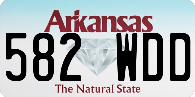 AR license plate 582WDD