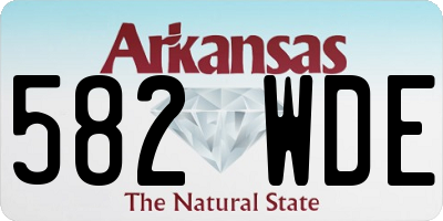 AR license plate 582WDE