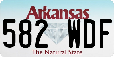 AR license plate 582WDF