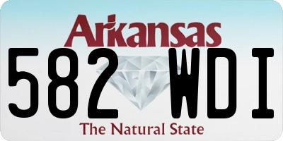 AR license plate 582WDI