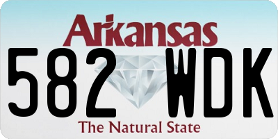 AR license plate 582WDK