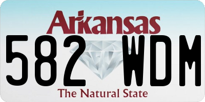 AR license plate 582WDM