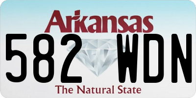 AR license plate 582WDN