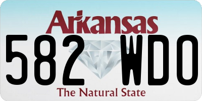 AR license plate 582WDO