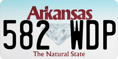 AR license plate 582WDP